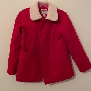 Oshkosh B’Gosh Red Peacoat Size 12